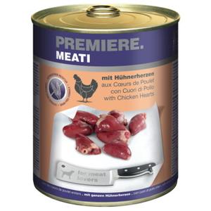 PREMIERE Meati mokra karma dla psów, Adult, Serca z kurczaka 12x800 g
