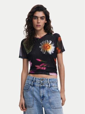 Desigual T-Shirt Des Moines 25SWTK88 Czarny Regular Fit