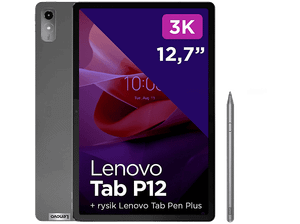 PRODUKT PO EKSPOZYCJI - Tablet LENOVO Tab P12 12.7 WiFi 8GB 128GB Szary (Storm Grey) + rysik ZACH0134PL