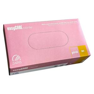 Rękawice nitrylowe easyCARE PINK rozm M 10 opakowań / 1000 szt