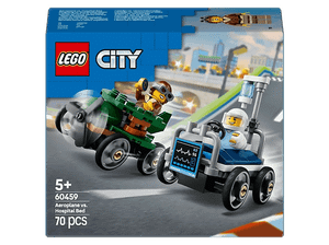 Klocki LEGO City Zestaw wyścigówek: samolot kontra łóżko szpitalne 60459 Wielokolorowy