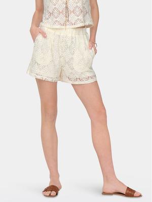 JDY Szorty materiałowe Eva 15351501 Biały Loose Fit