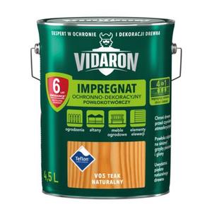 Impregnat Powłokotwórczy Ochronno-Dekoracyjny Teak Naturalny V05 4,5 l VIDARON