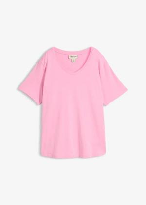 Szeroki T-shirt z bawełny organicznej