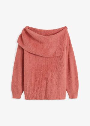 Sweter z asymetrycznym dekoltem off-shoulder