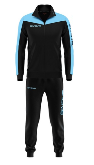 GIVOVA dres męski komplet spodnie i bluza TR036 czarny (S)