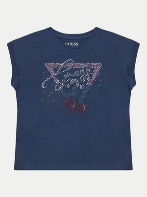 Guess T-Shirt J5GI01 K6YW4 Granatowy Boxy Fit