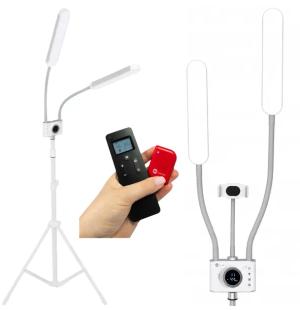 Lampa Kosmetyczna Duo Star LED Podłogowa Dwuramienna Przedłużania Rzęs