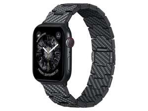 Pasek PITAKA Carbon Fiber Retro do Apple Watch 42/44/45/49mm i 38/40/41mm Czarno-szary