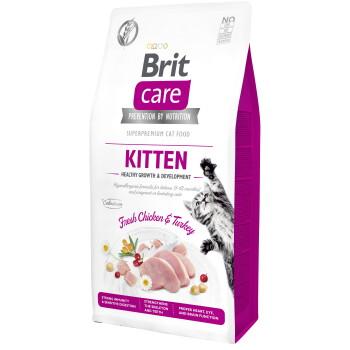Brit Karma sucha dla kotów Care Healthy Growth Kitten Kurczak i indyk 7 kg