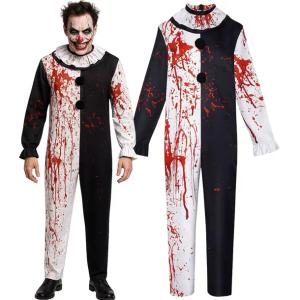 STRÓJ KLAUNA PRZEBRANIE ARLEKIN BŁAZEN TERRIFIER HALLOWEEN BAL 182 188 XL 2