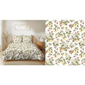 Pościel z bawełny ZOE cytryny 200x220/80x70 cm PATION HOME
