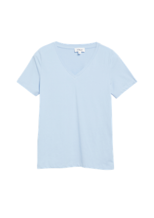 T-shirt z dekoltem w serek