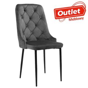 NOWOCZESNE KRZESŁO HY-DC0255 POPIEL WELUR - OUTLET