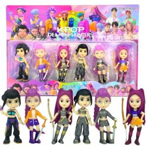Kpop DEMON HUNTERS Komplet Zestaw figurek lalek 6 szt ŁOWCZYNIE Demenów11cm