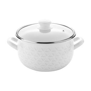 Garnek emaliowany Pyza Diamond z pokrywką 22 cm 5,3 l