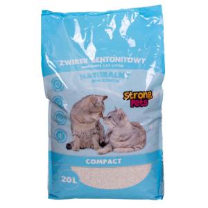 Żwirek Bentonitowy Drobny Strong Pets 20L Biały Zbrylający