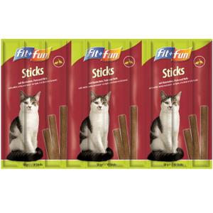 FIT+FUN Sticks 25x10 sztuk królik, indyk i drożdże