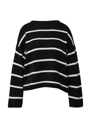 Sweter w paski o luźnym kroju