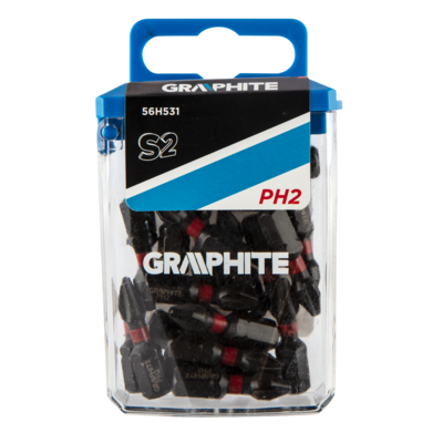 Bity udarowe PH2 x 25 mm 20 szt. GRAPHITE