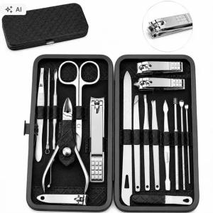 ZESTAW DO MANICURE 19W1 OBCINACZ PAZNOKCI PODRÓŻNY IDEALNY PREZENT D43