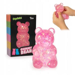 GUMMY BEAR Miś Brokatowy gniotek antystresowy Squishy sensoryczy Mochi ADHD