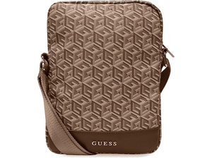 Torba GUESS GCube Stripe na tablet do 10 cali Brązowy GUTB10HGCFSEW