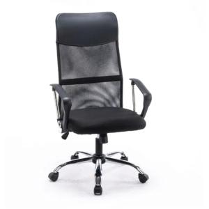 Fotel Biurowy Krzesło Obrotowe Siatka Ergonomiczny Regulowany Czarny
