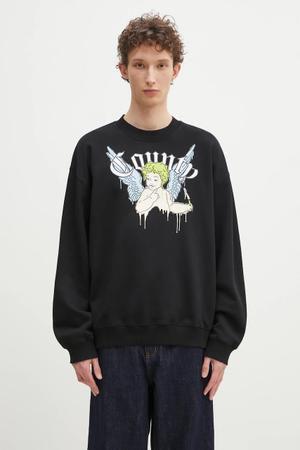Marcelo Burlon bluza bawełniana County Angel Boxy Crewneck Black Multico