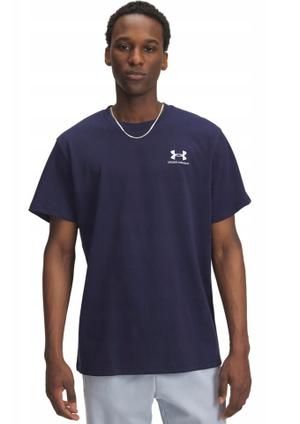 UNDER ARMOUR męski t-shirt bawełniany M LOGO EMB HEAVYWEIGHT SS granatowy (L)