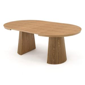 Stół okrągły rozkładany LOGAN | 100/140/180 Dąb natural | OUTLET