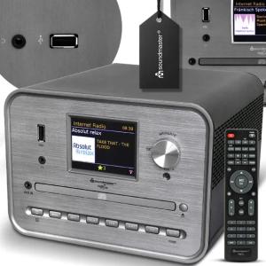 SYSTEM AUDIO SOUNDMASTER RADIO CD SLEEP TIMER AUX USB BLUETOOTH W-FI PILOT