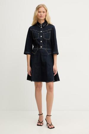 Morgan sukienka rozkloszowana jeansowa