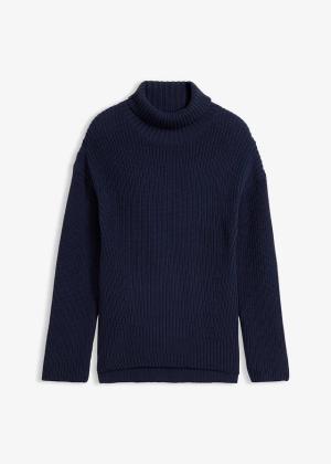 Sweter z golfem, z czystej bawełny organiczenej
