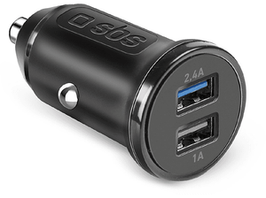 Ładowarka samochodowa SBS 2xUSB/2.4A Czarny TECR2USB24AFAST
