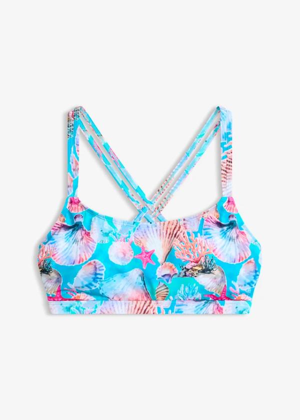 Biustonosz bikini bustier ze skrzyżowanymi ramiączkami