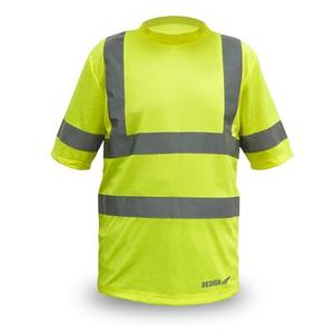 Koszulka męska, t-shirt DEDRA BH81T1- XL odblaskowa, żółta rozm XL(56)