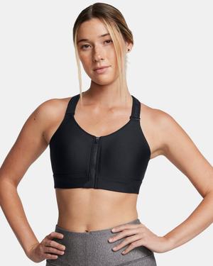 UNDER ARMOUR Biustonosz sportowy UA High Zip Infinity 2.0 czarny (L A-C)