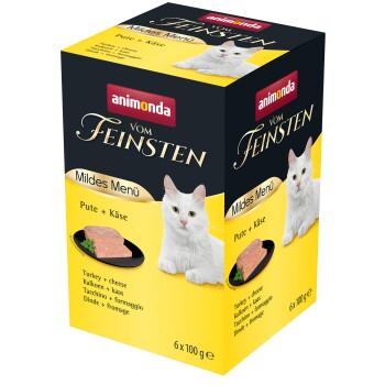 animonda Vom Feinsten karma mokra dla kota, Adult, Łagodne Menu 6x100g Indyk i ser