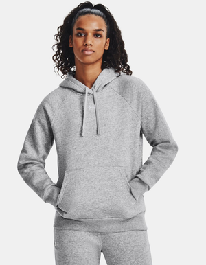 UNDER ARMOUR bluza dresowa damska z kapturem Rival Fleece szara (L)