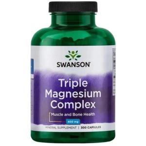 Swanson Triple Magnesium Complex 400mg 300caps | MAGNEZ, NERWY