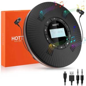 Odtwarzacz CD przenośny discman Bluetooth AUX GŁOŚNIKI TRANSMITER FM HiFi