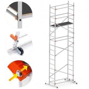 Rusztowanie aluminiowe jezdne przejezdne GIERRE FA400FL + FA500FL 5,80 m
