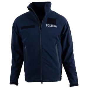 Softshell Policja Kurtka Ochronna Wodoodporna z Rzepami i Zamkami XXS