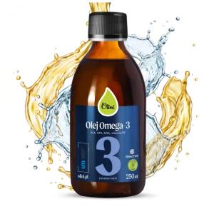 Olini Olej Omega-3 - naturalny suplement EPA DHA ALA FENACTIVE D3 250 ml