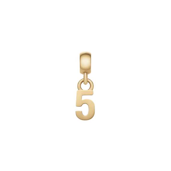Daniel Wellington DW Charm Number 5 Gold
