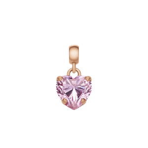 Daniel Wellington DW Charm Heart Crystal 12x6mm Rose Gold/Pink