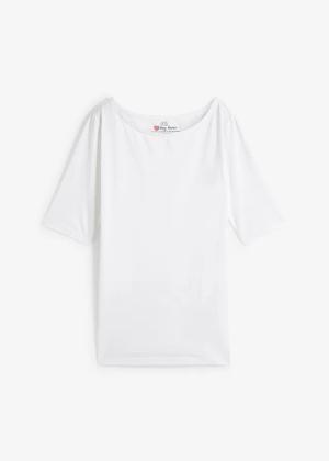T-shirt z dekoltem w łódkę