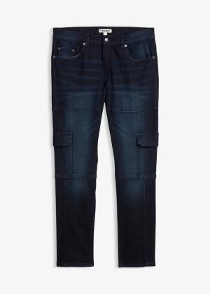 Jeansy bojówki slim fit, straight