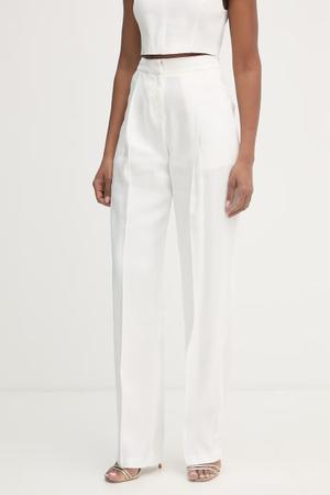 Elisabetta Franchi spodnie garniturowe damskie lniane